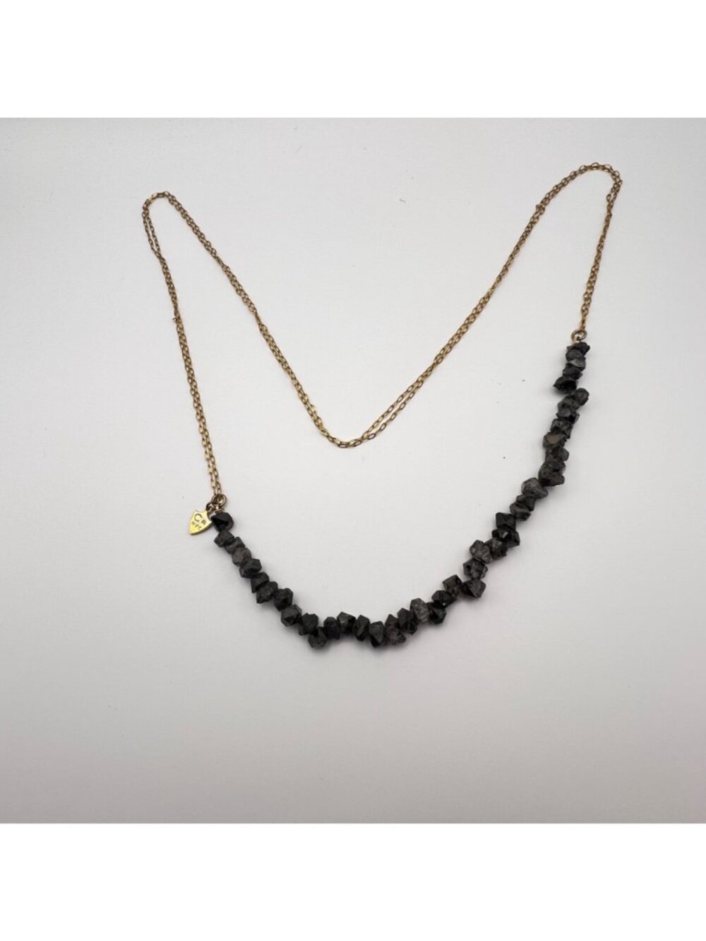 Cynthia Rybakoff Necklace Gold Tone Chain CR NYC Natural Quartz Statement - Picture 4 of 14